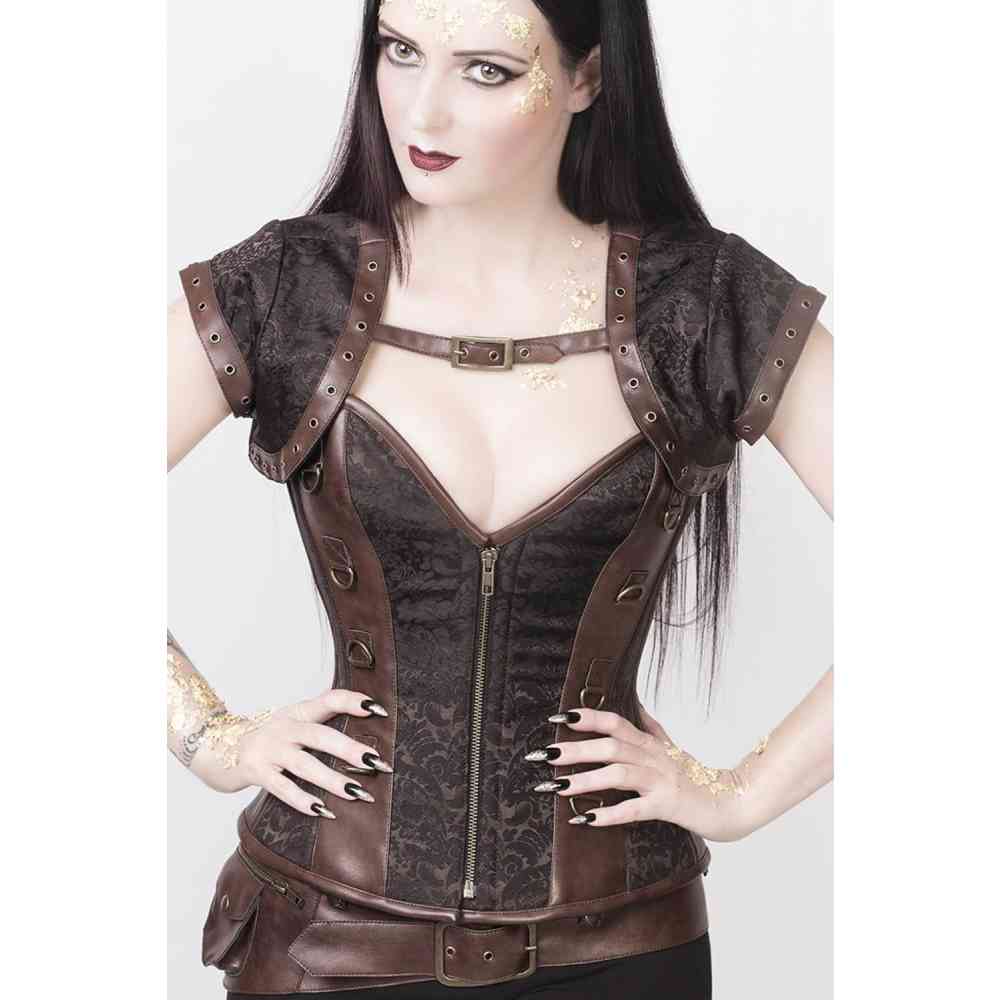 Attitude Corsets - Loid survêtement corset - Marron